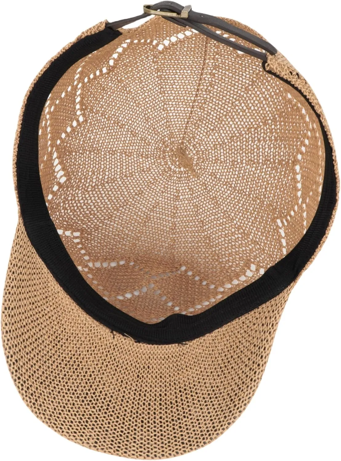 Unisex Adults Rhombus Pattern Paper Blend Fabric Woven Visor Sunhat Summer Sun Hat Baseball Cap