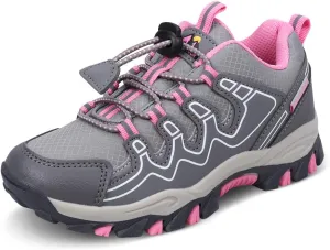 UOVO Girls Boys Hiking Shoes Boys Girls Waterproof Sneakers Kids Running Tennis Outdoor Shoes Non-Slip Lightweight