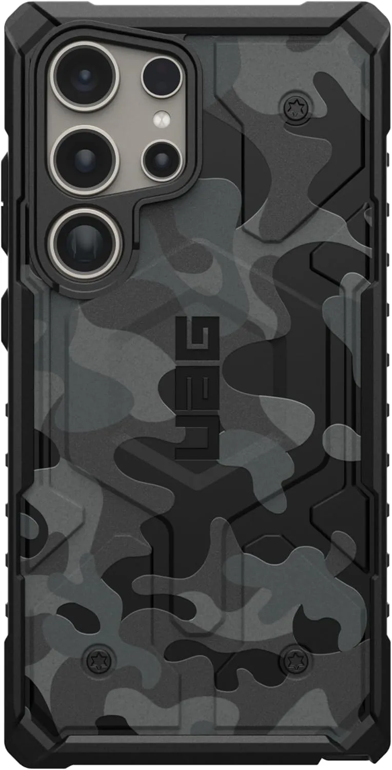 URBAN ARMOR GEAR UAG Designed for Samsung Galaxy S24 Ultra Case 6.8" Pathfinder SE Midnight Camo, Magnetic Charging Rugged Military Drop-Proof Impact Resistant Non-Slip Protective Cover