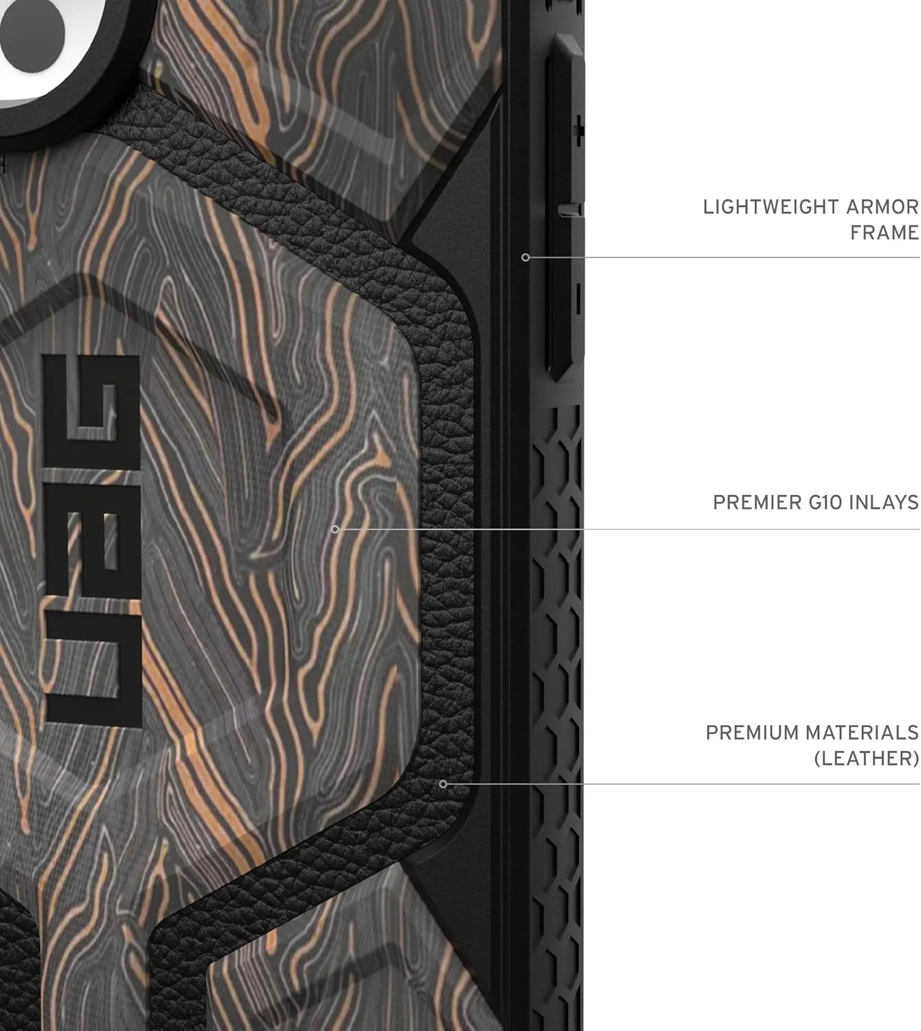 URBAN ARMOR GEAR UAG [Limited Edition] Designed for iPhone 15 Pro Case 6.1" Monarch Pro G-10, Built-in Magnet Compatible with MagSafe Charging Premium Garolite Rugged MIL-STD Protective Cover