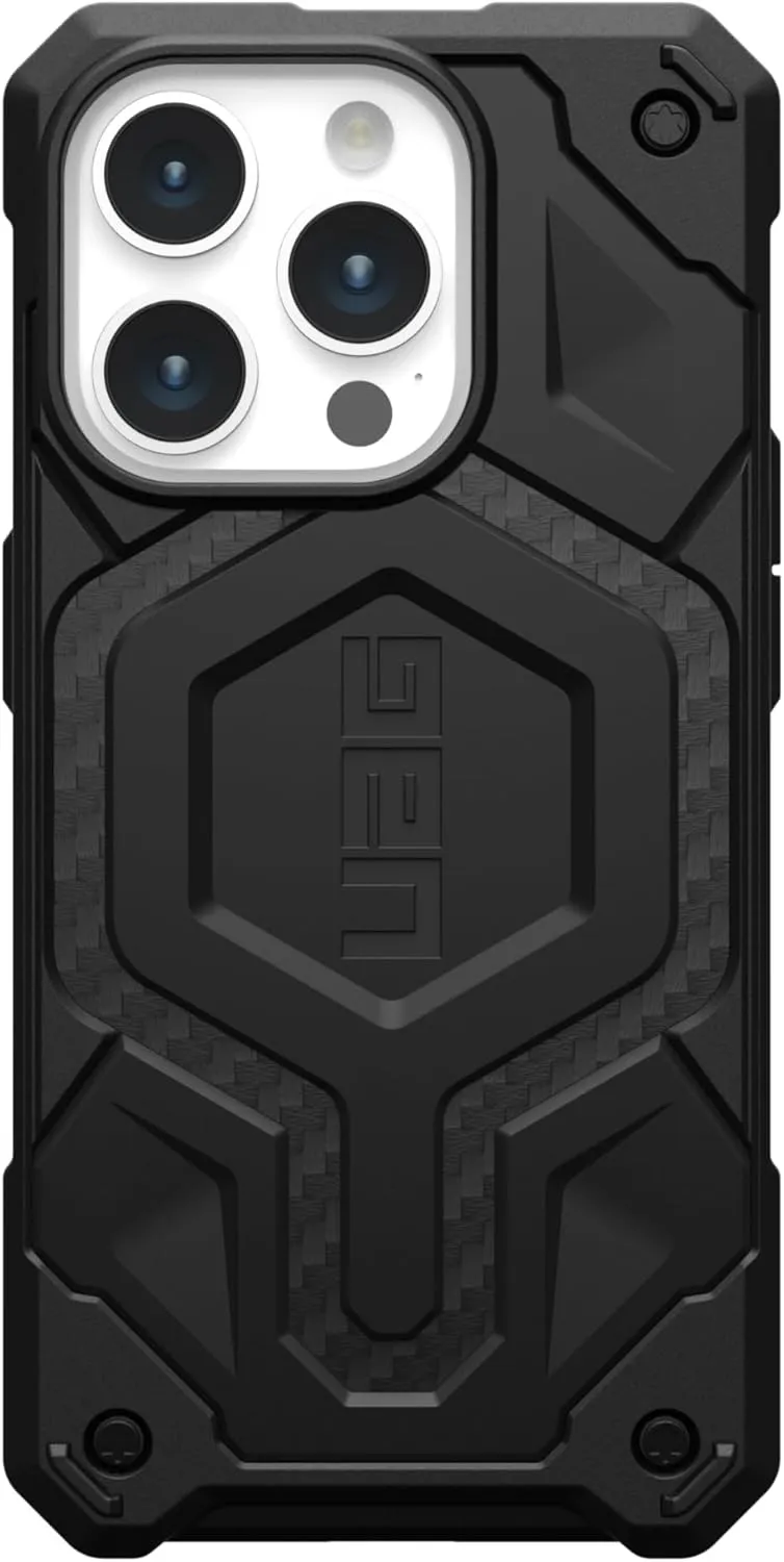 URBAN ARMOR GEAR UAG [Updated Ver] Compatible with iPhone 15 Pro Case 6.1" Monarch Pro Carbon Fiber Built-in Magnet Compatible with MagSafe Charging Premium Rugged MIL-STD Dropproof Protective Cover