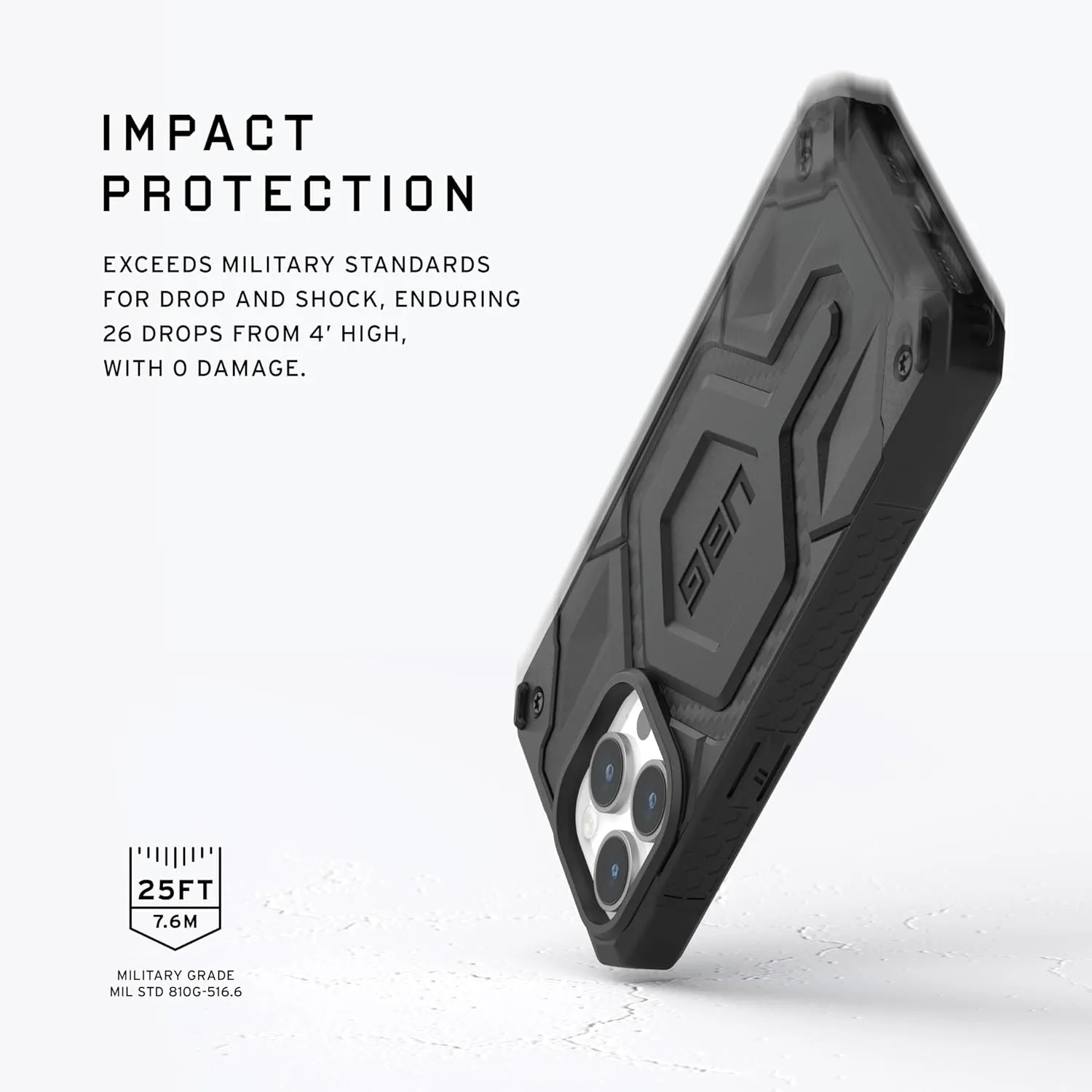 URBAN ARMOR GEAR UAG [Updated Ver] Compatible with iPhone 15 Pro Case 6.1" Monarch Pro Carbon Fiber Built-in Magnet Compatible with MagSafe Charging Premium Rugged MIL-STD Dropproof Protective Cover
