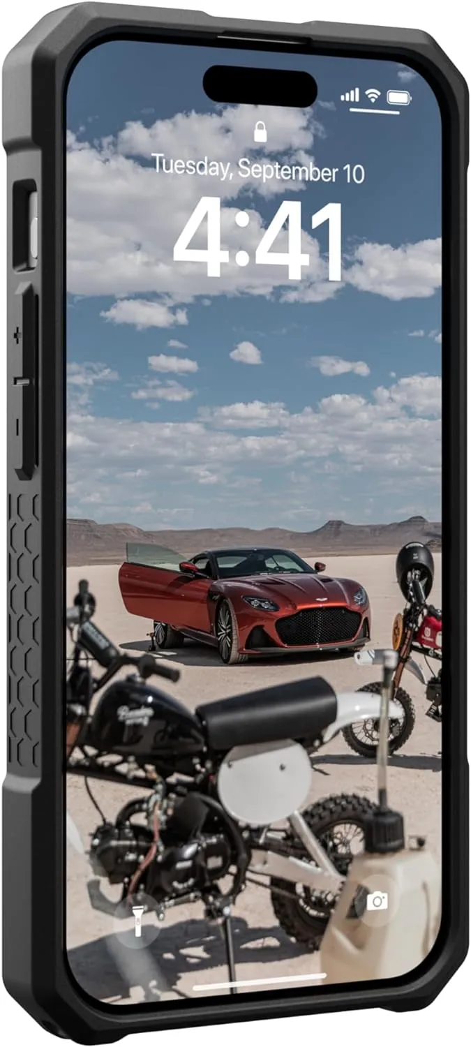 URBAN ARMOR GEAR UAG [Updated Ver] Compatible with iPhone 15 Pro Case 6.1" Monarch Pro Carbon Fiber Built-in Magnet Compatible with MagSafe Charging Premium Rugged MIL-STD Dropproof Protective Cover