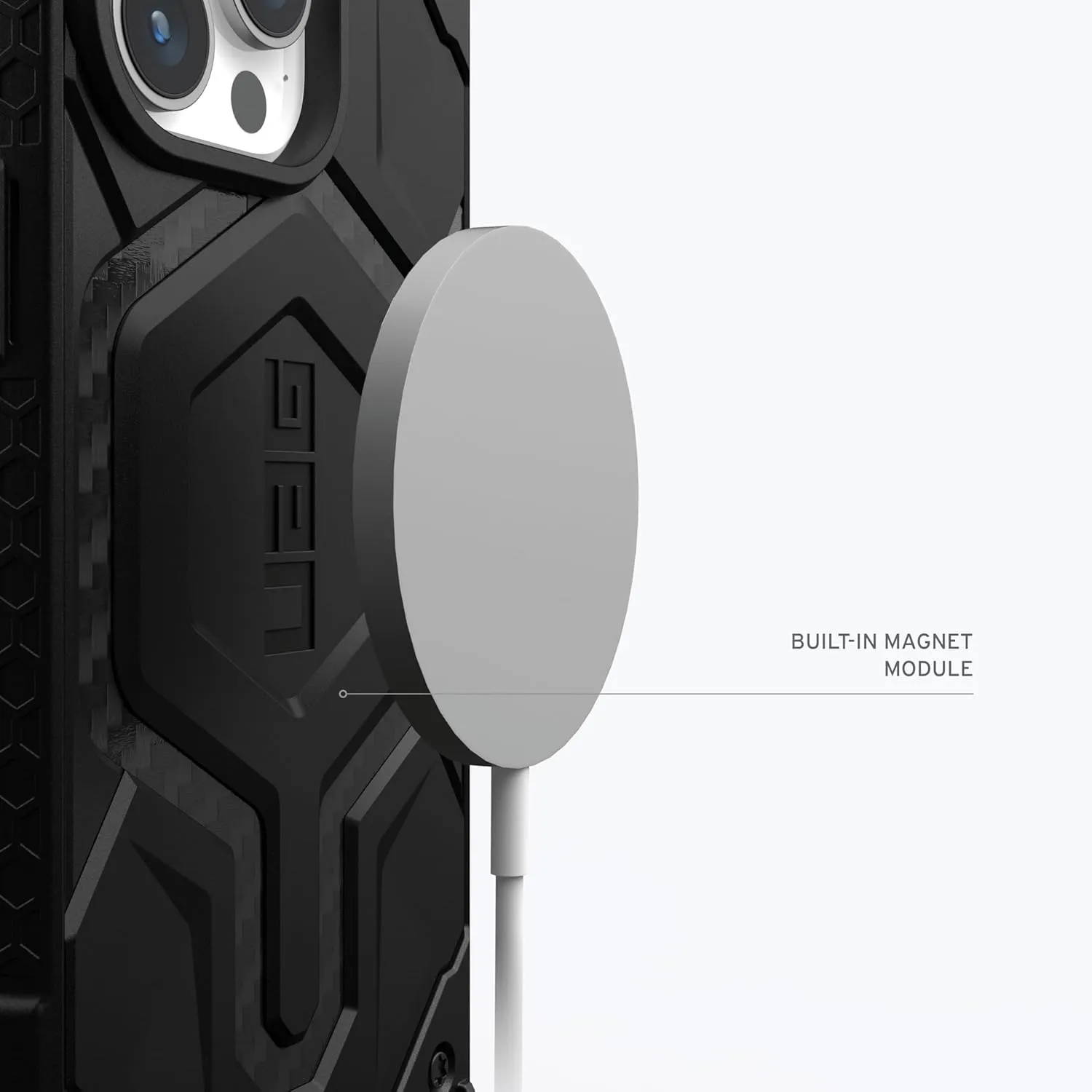 URBAN ARMOR GEAR UAG [Updated Ver] Compatible with iPhone 15 Pro Case 6.1" Monarch Pro Carbon Fiber Built-in Magnet Compatible with MagSafe Charging Premium Rugged MIL-STD Dropproof Protective Cover
