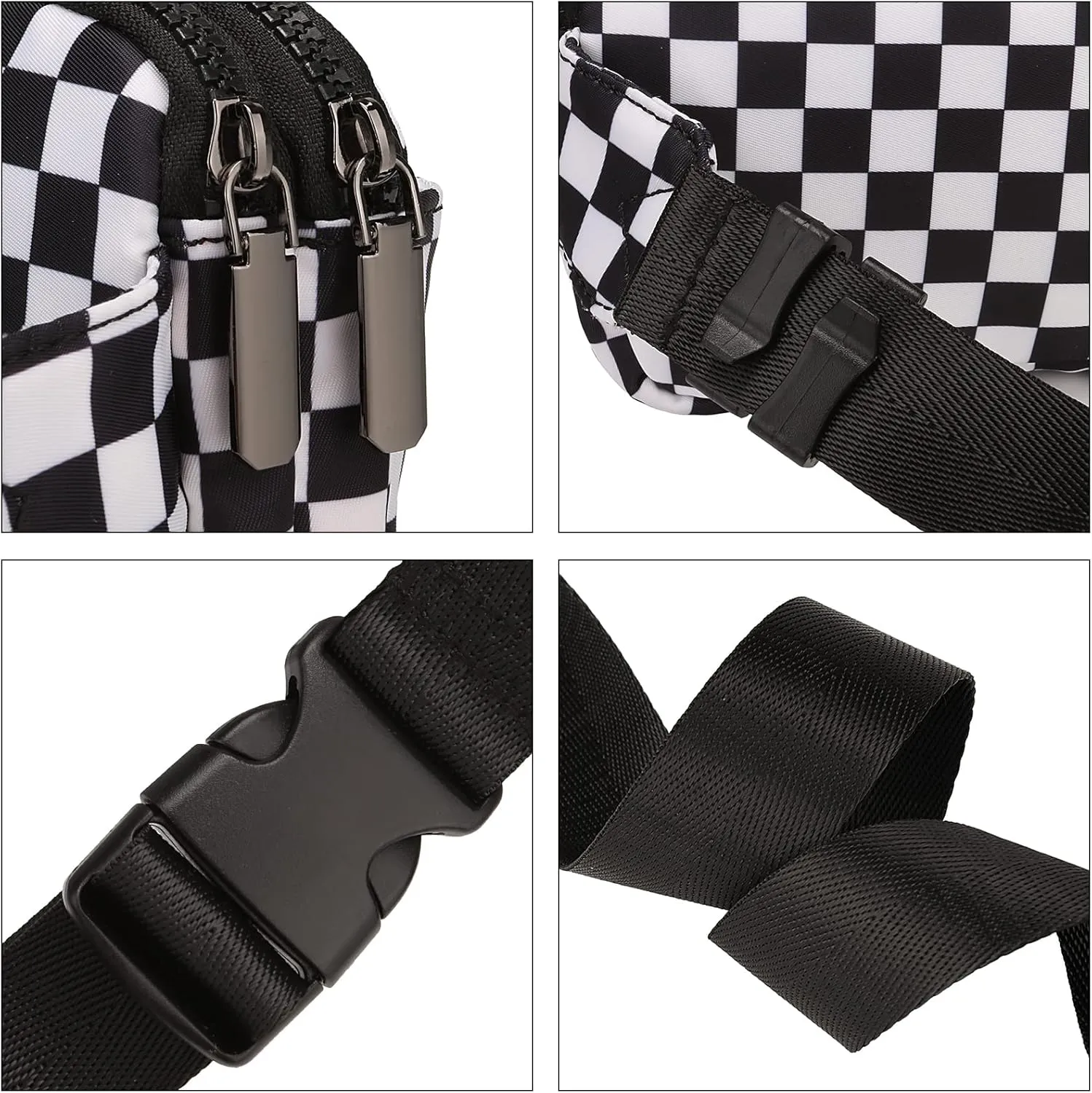 Uromee Fanny Packs for Women Crossbody Belt Bag Nylon Fashion Mini Waist Bag Everywhere Travel Hiking Running Adjustable Strap