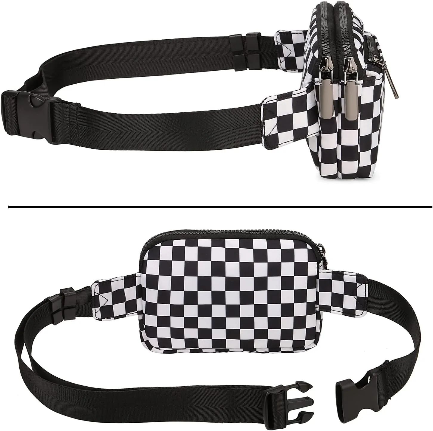 Uromee Fanny Packs for Women Crossbody Belt Bag Nylon Fashion Mini Waist Bag Everywhere Travel Hiking Running Adjustable Strap