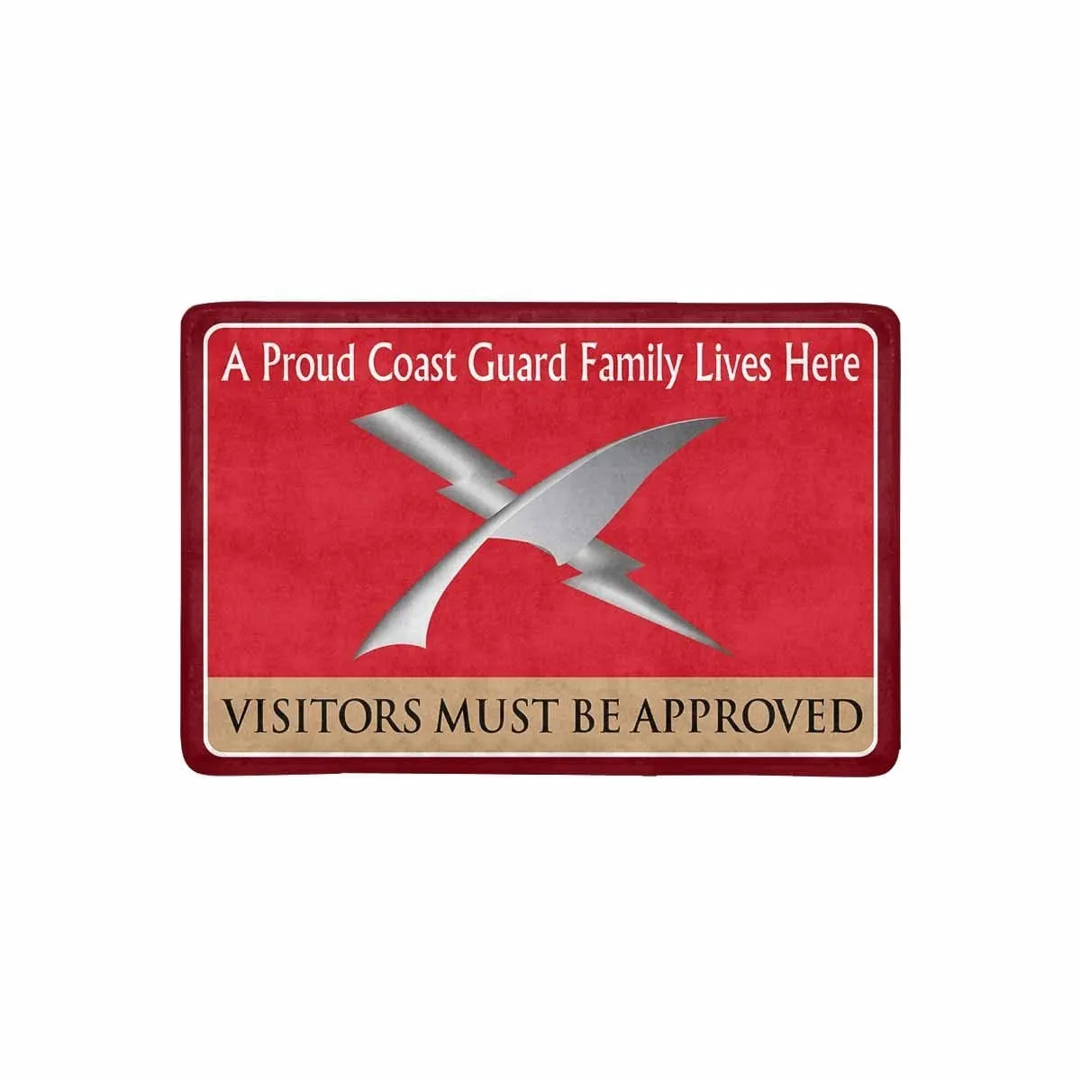 US Coast Guard Intelligence Specialist IS Logo Family Doormat - Visitors must be approved (23.6 inches x 15.7 inches)