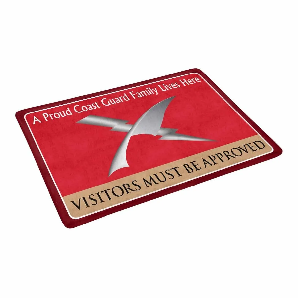 US Coast Guard Intelligence Specialist IS Logo Family Doormat - Visitors must be approved (23.6 inches x 15.7 inches)