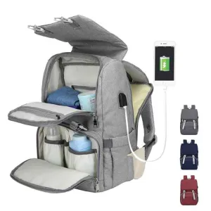 USB Large Capacity Diaper Mom Bag