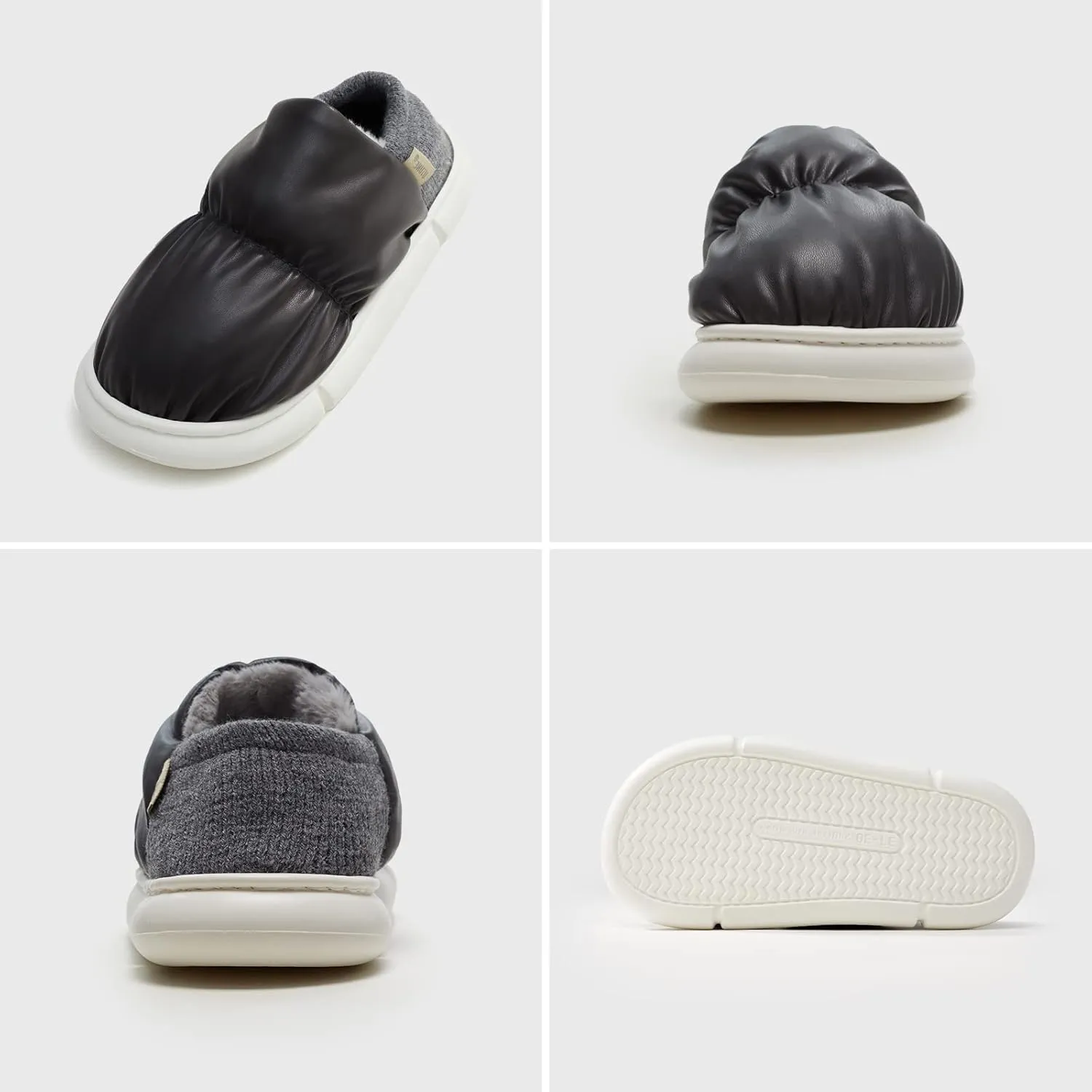 utune Slippers for Women House Slippers for Men Warm Thick Sole Non-Slip Fuzzy Shoes for Indoor and Outdoor