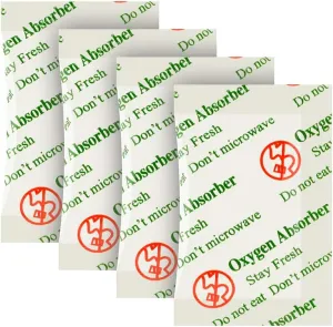 VacYaYa 50CC(200-Pack) Food Grade Oxygen Absorbers Packets for Home Made Jerky and Long Term Food Storage, Stored in Vacuum Bag and 3 times Oxygen Absorption Capacity
