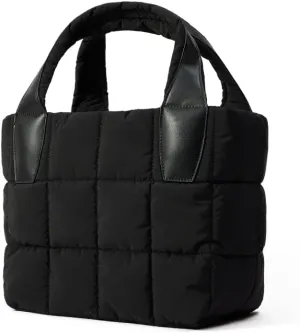 VAKAER Tote Bag with Zipper, Puffer Bag Women Padded Purse with Adjustable Strap Shoulder Crossbody Bag for Travel Work Gym