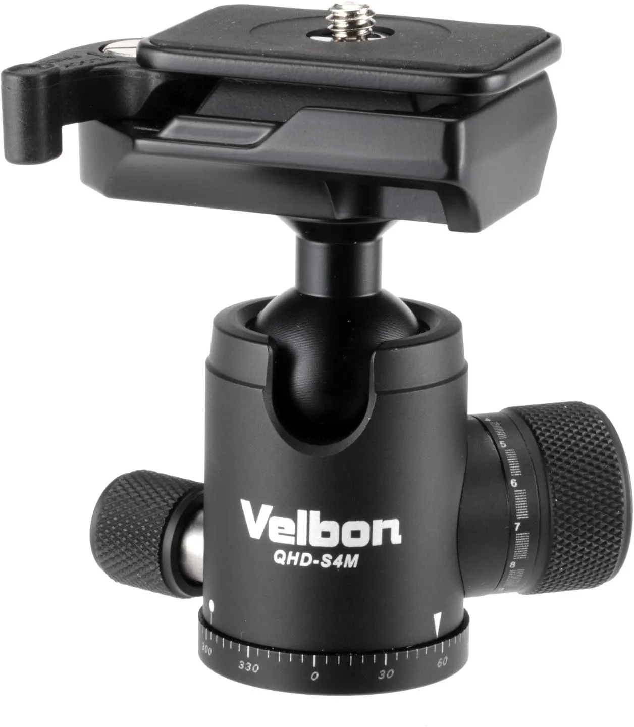Velbon 271679 QHD-S4M Small Size Base Diameter 1.3 inches (34 mm) Frame Stopper System, Torque Adjustment, Quick Shoe Compatible, Aluminum