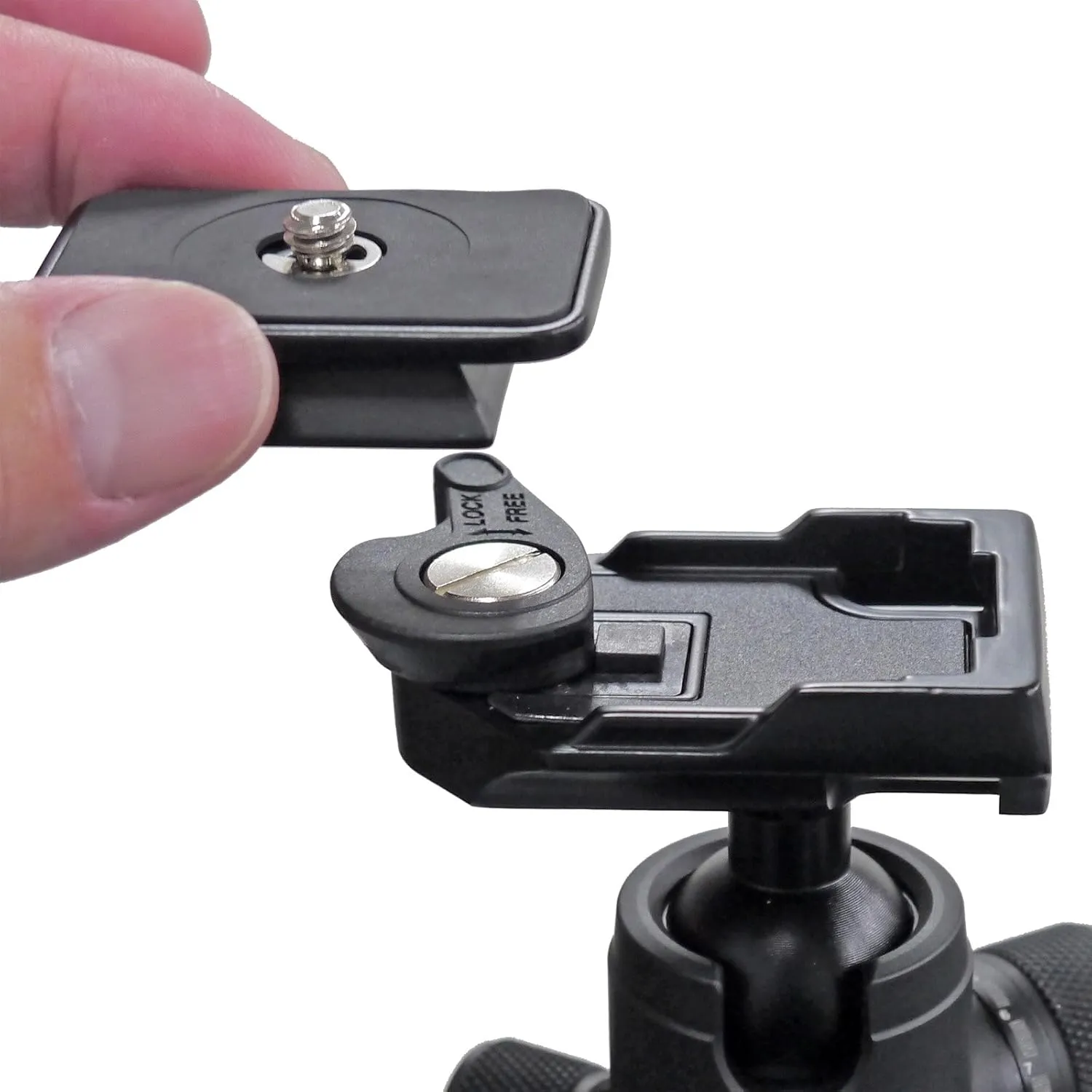 Velbon 271679 QHD-S4M Small Size Base Diameter 1.3 inches (34 mm) Frame Stopper System, Torque Adjustment, Quick Shoe Compatible, Aluminum