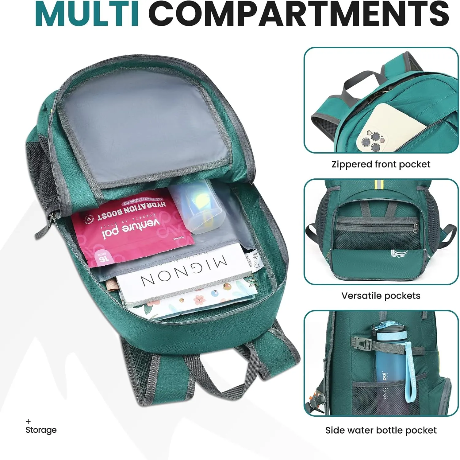 Venture Pal 35L Ultralight Lightweight Packable Foldable Travel Camping Hiking Outdoor Sports Backpack Daypack