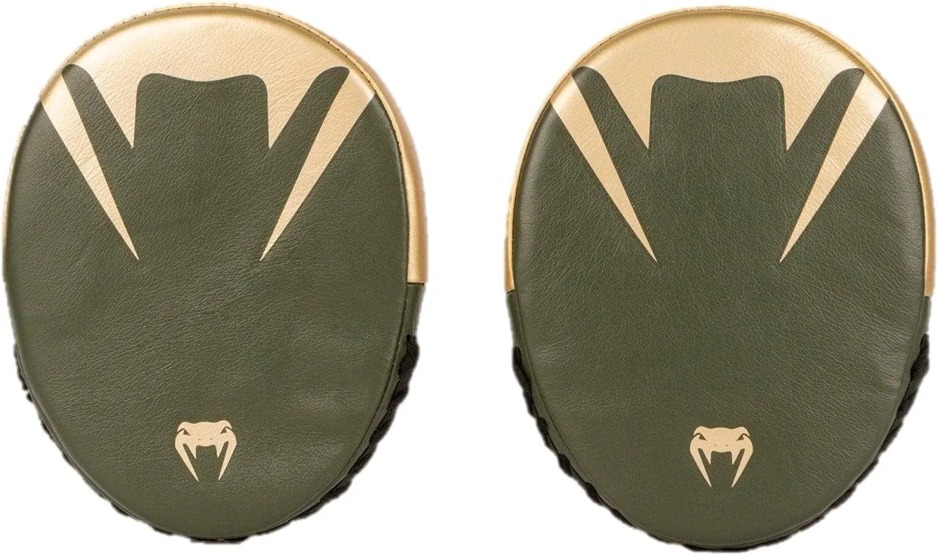 Venum Pro Boxing Flat Punch Mitts (Pair) - Khaki/Gold