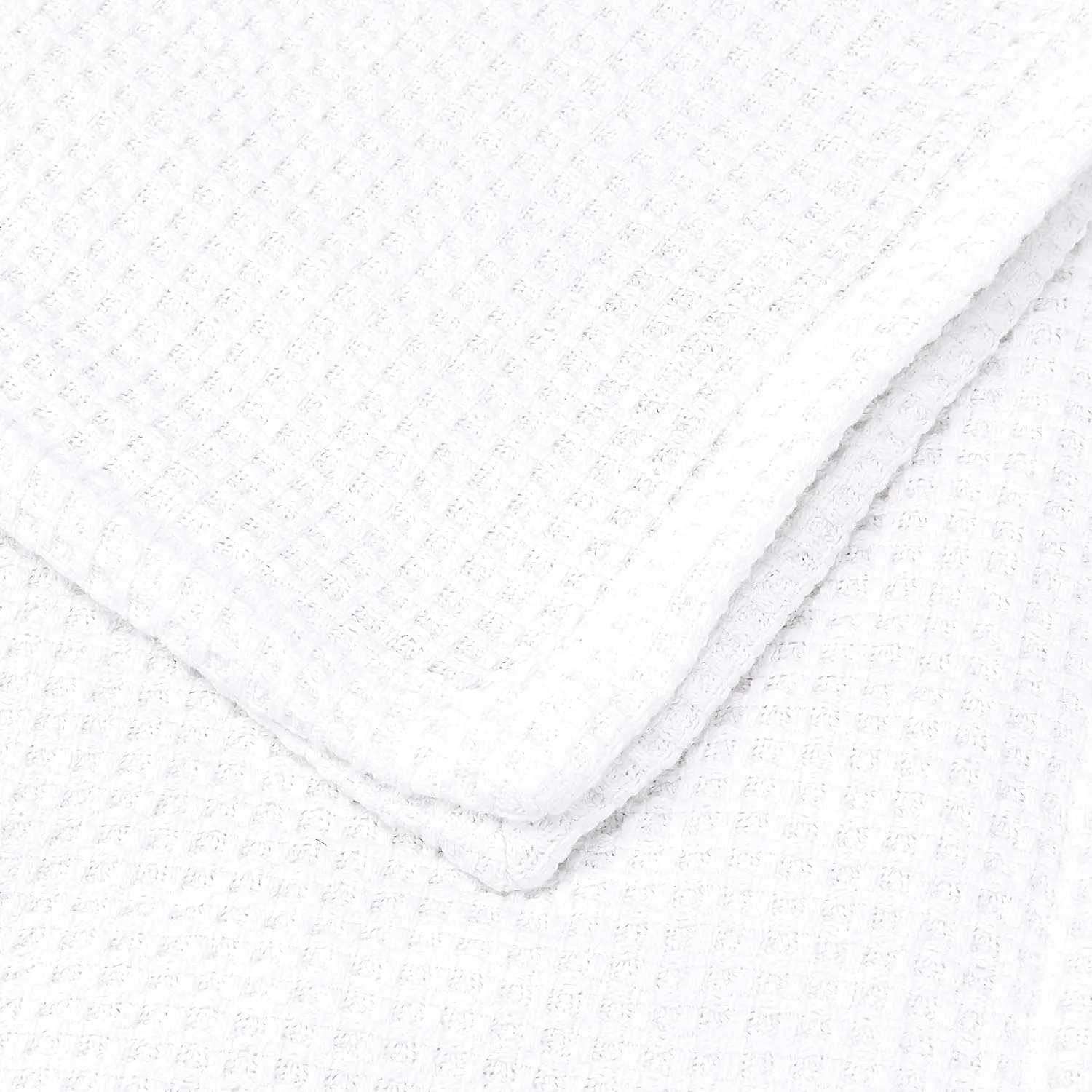 Vera Wang - King Blanket, Luxury Cotton Bedding, Super Soft Essentials with Waffle Weave Knit (Waffleweave White, King)
