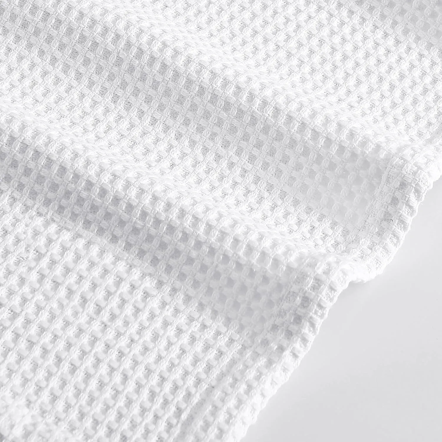 Vera Wang - Twin Blanket, Luxury Cotton Bedding, Super Soft Essentials with Waffle Weave Knit (Waffleweave White, Twin)