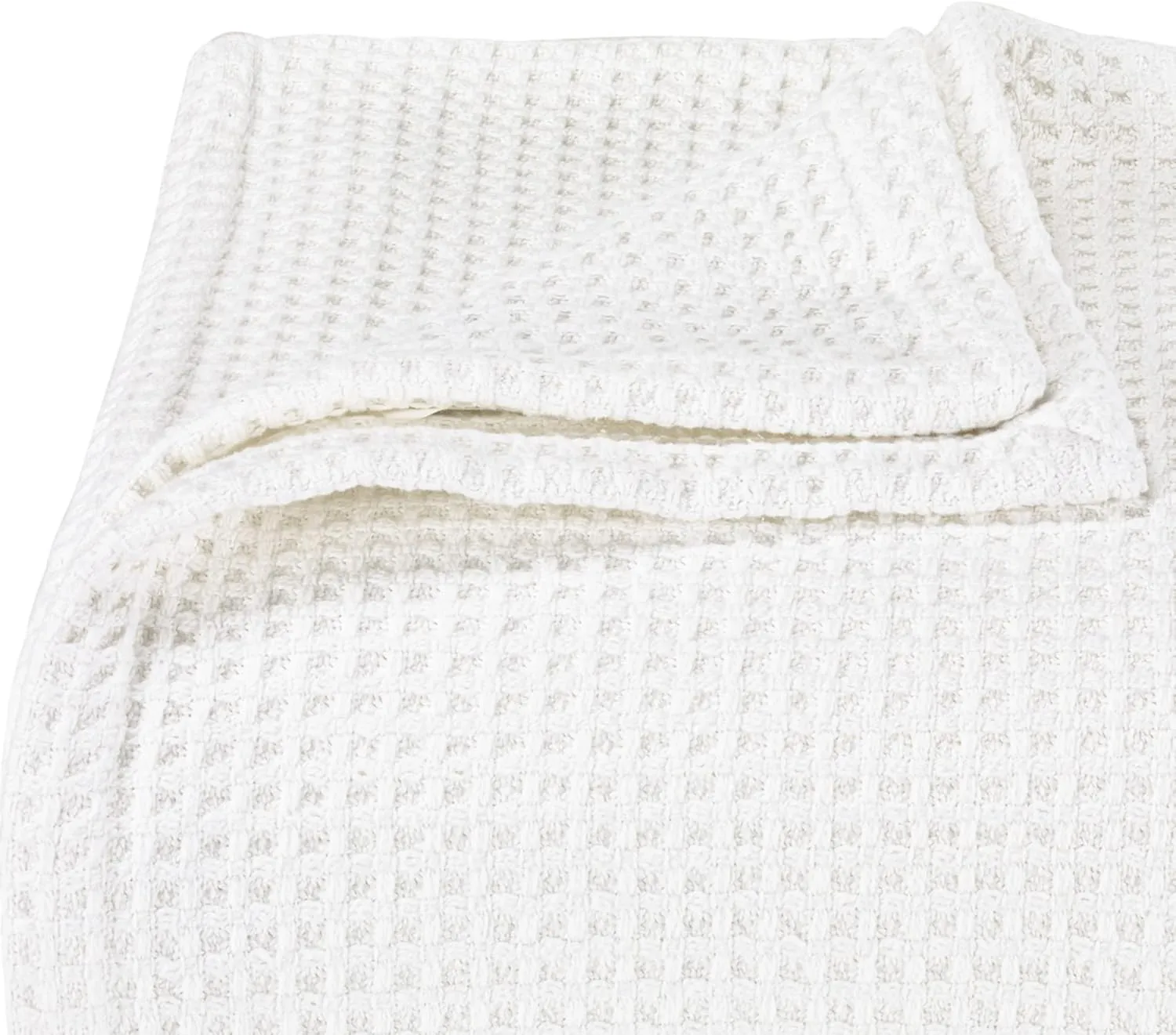 Vera Wang - Twin Blanket, Luxury Cotton Bedding, Super Soft Essentials with Waffle Weave Knit (Waffleweave White, Twin)