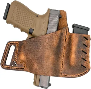 Versacarry Commander Leather Holster – Sizes to Fit Most Pistols - Outside The Waistband Carry – Holds Spare Magazine – USA Crafted – 2023
