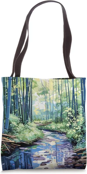 Vibrant Bamboo Dreamscape A Symphony of Green Tote Bag
