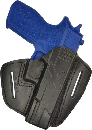 VlaMiTex U9 Black Leather Quick-Draw Holster Fits Sig Sauer P227