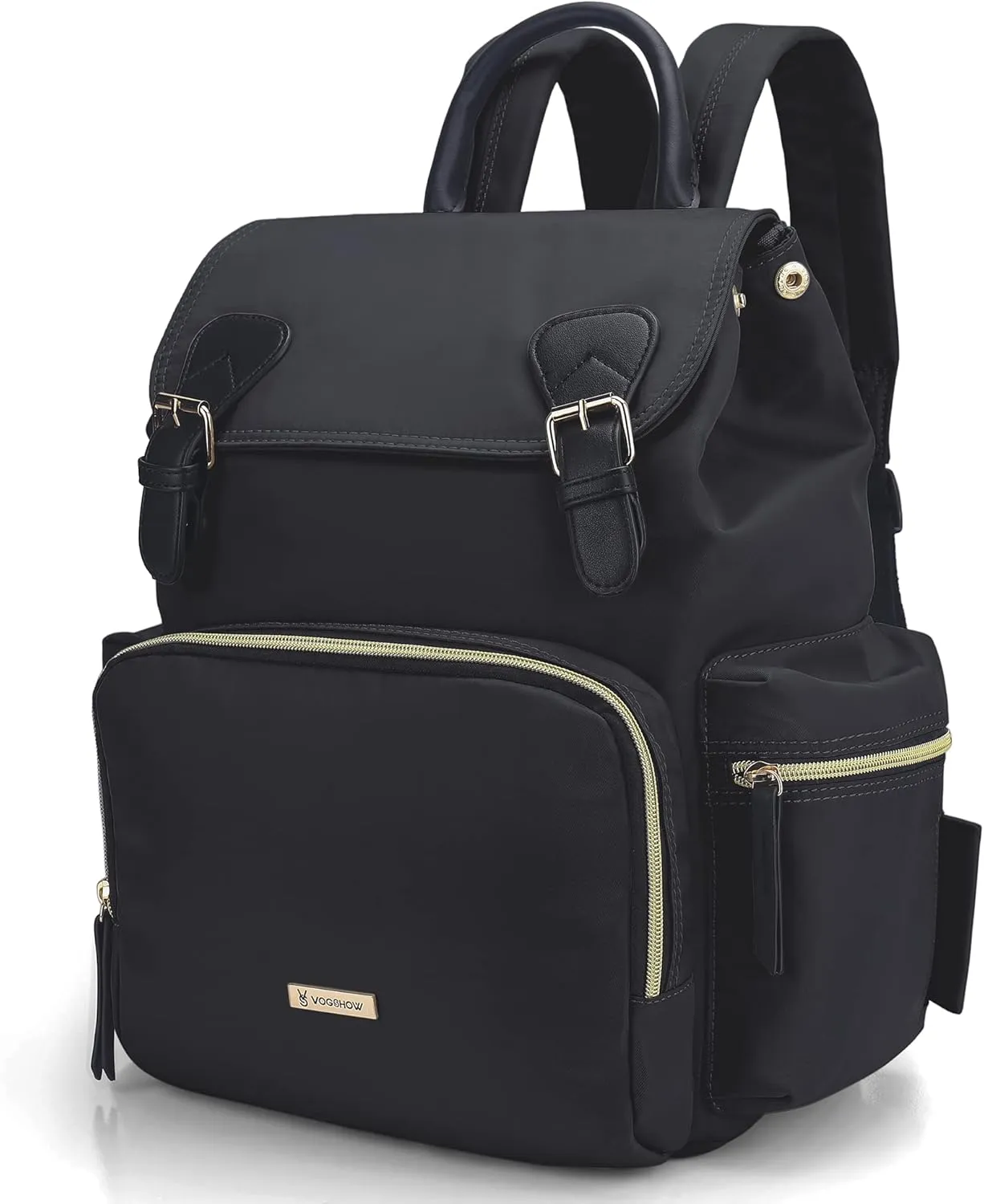 VS VOGSHOW Diaper Bag Backpack: Multifunctional Stylish Travel Baby Bag with Crossbody Strap