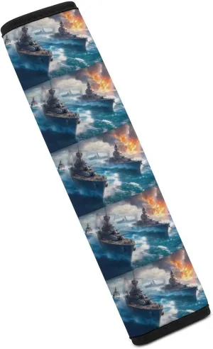 Warship Battleship Automotive Seat Belt Pads Universal Fit Seatbelt Cover Funny Car Accessories Gift 1PCS