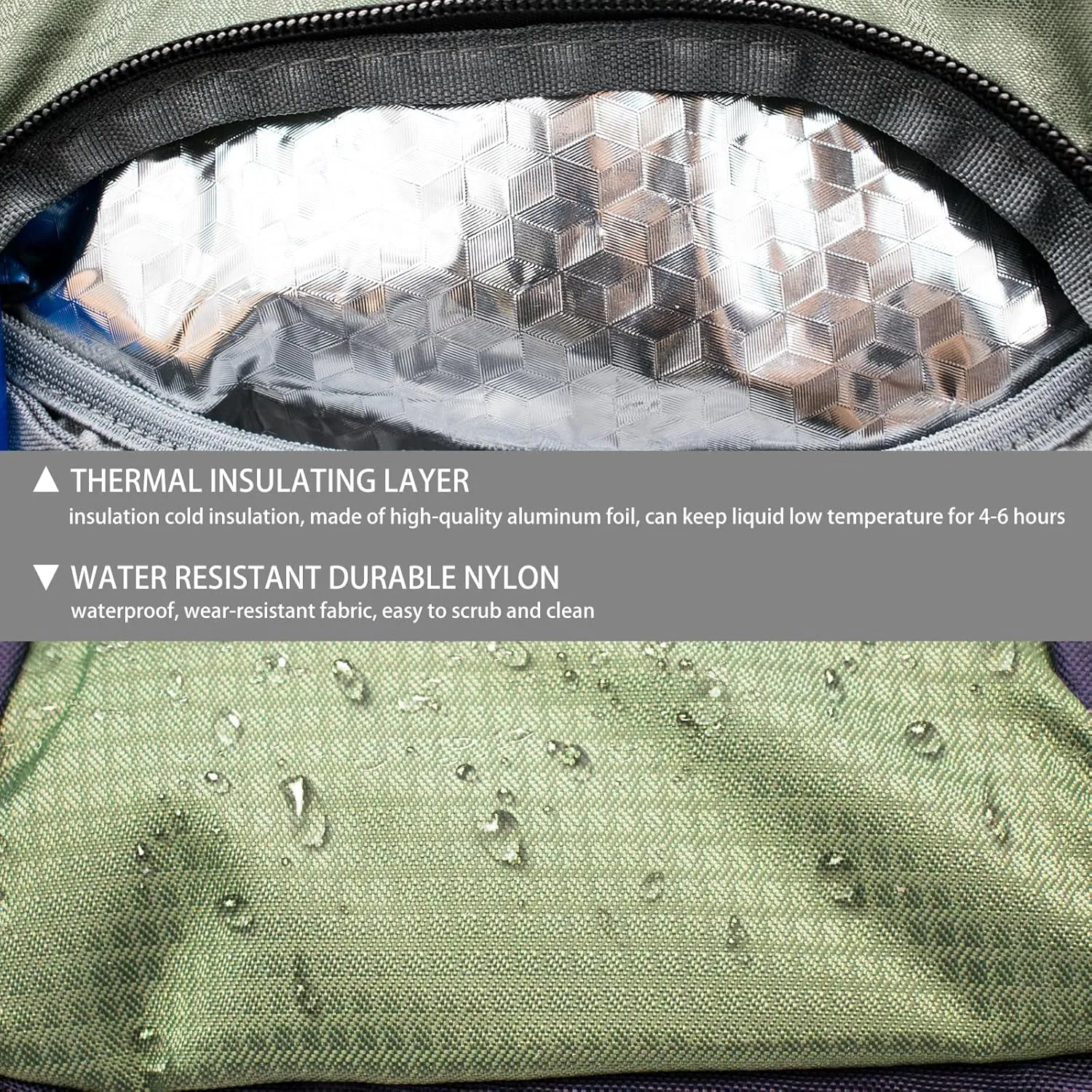 Water Backpack with 2L Water Bladder-Waterproof Insulated Hydration Backpack Women& Men Tactical Lightweight 25L Hydration Backpack with Storage for Hiking Running Biking Cycling