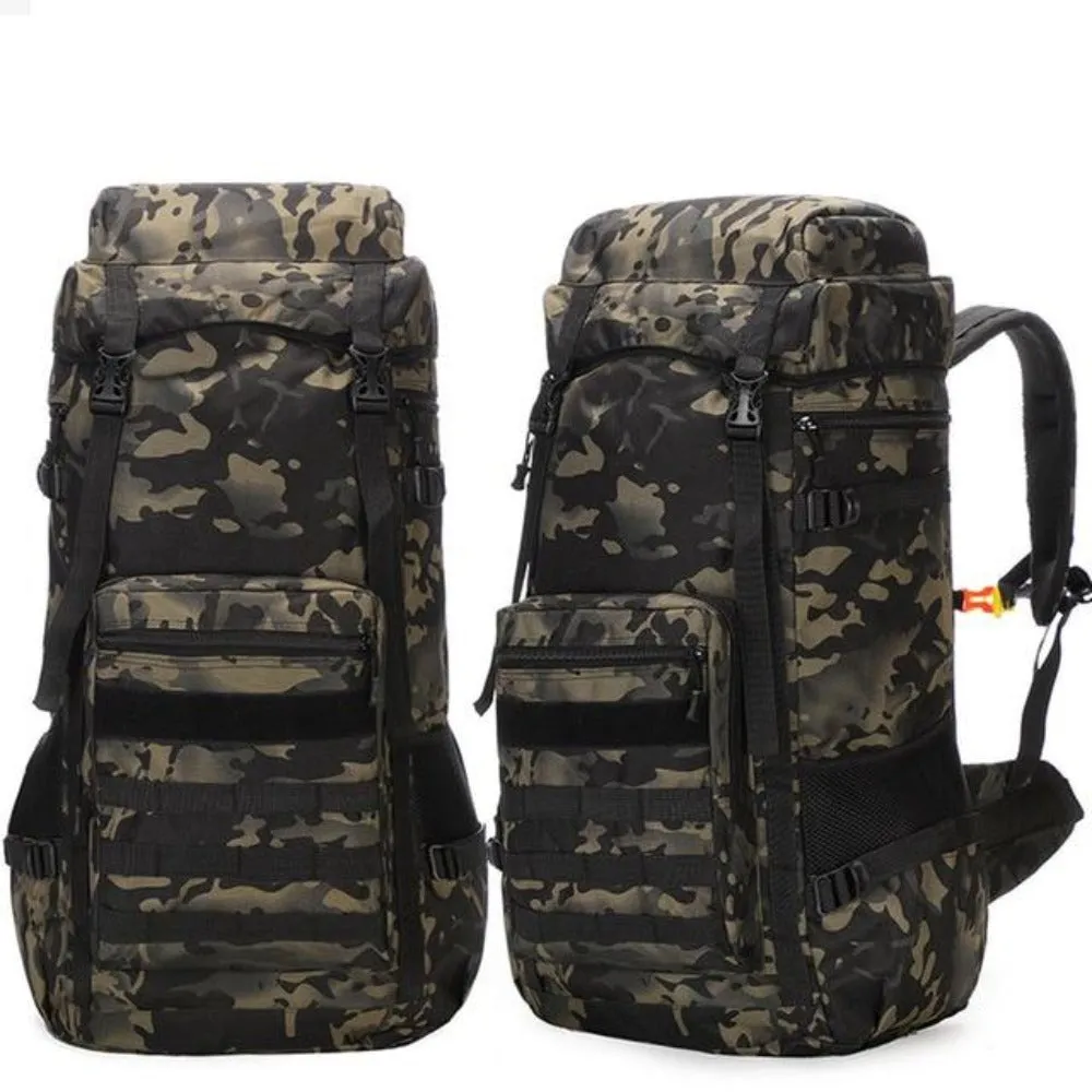 Water-Resistant Military Backpack for Outdoor Camping, 70L