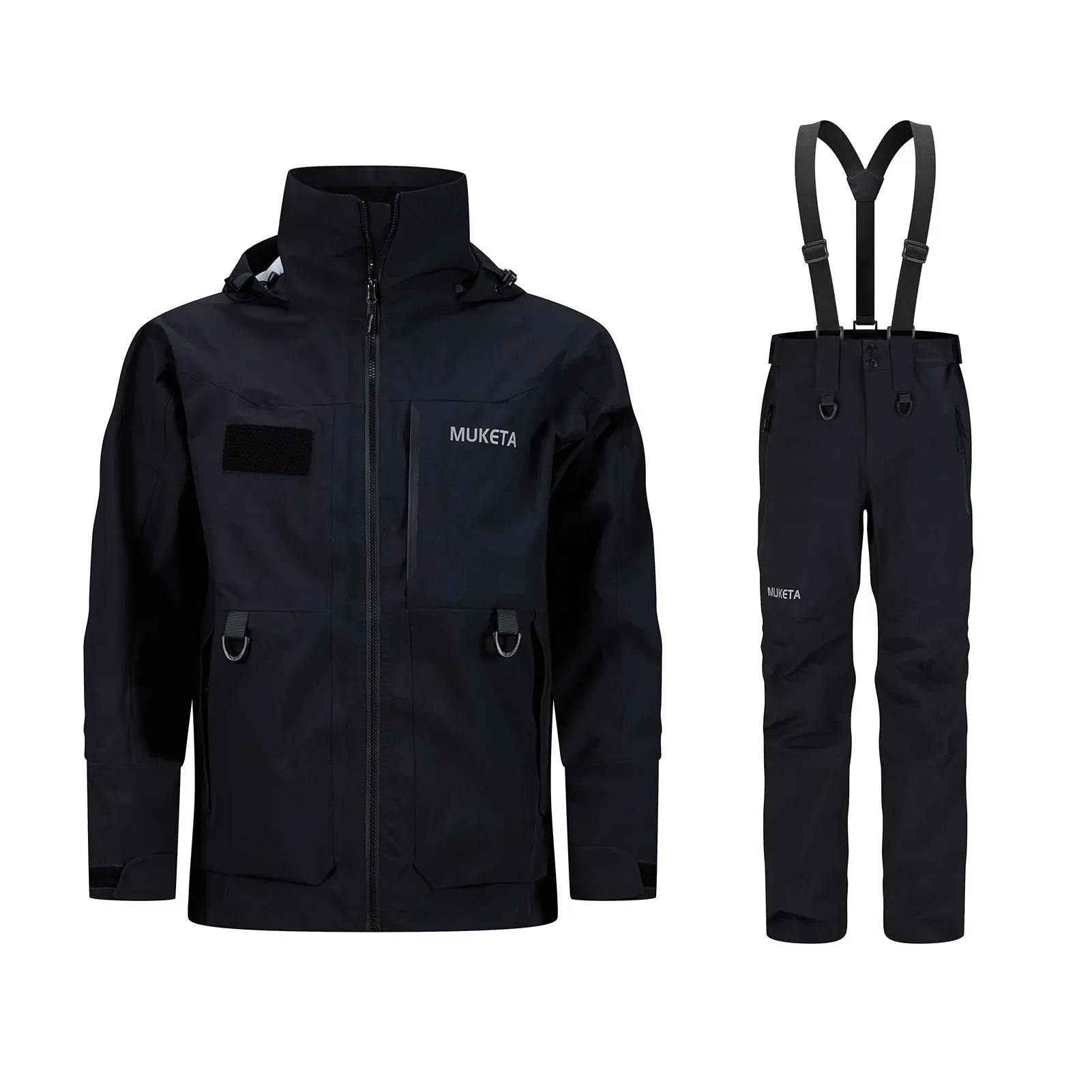 Waterproof & Breathable Fishing Rain Suit – Wading Jacket & Bib Pants Set