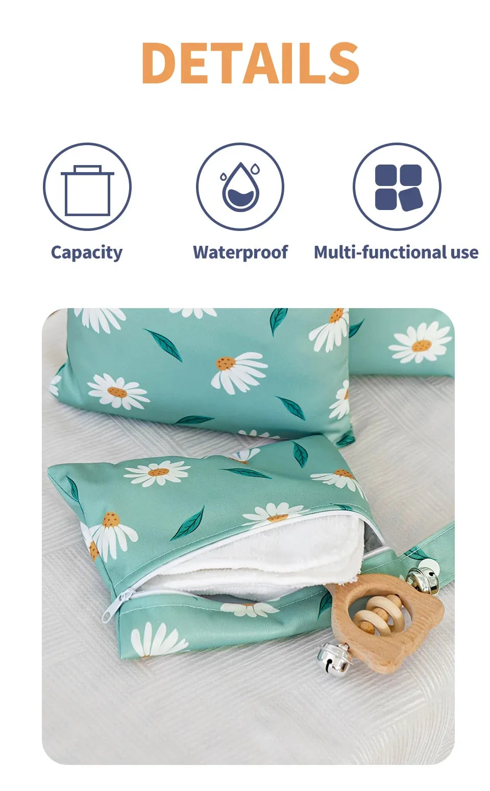 Waterproof Diaper Bag Set (3pcs)