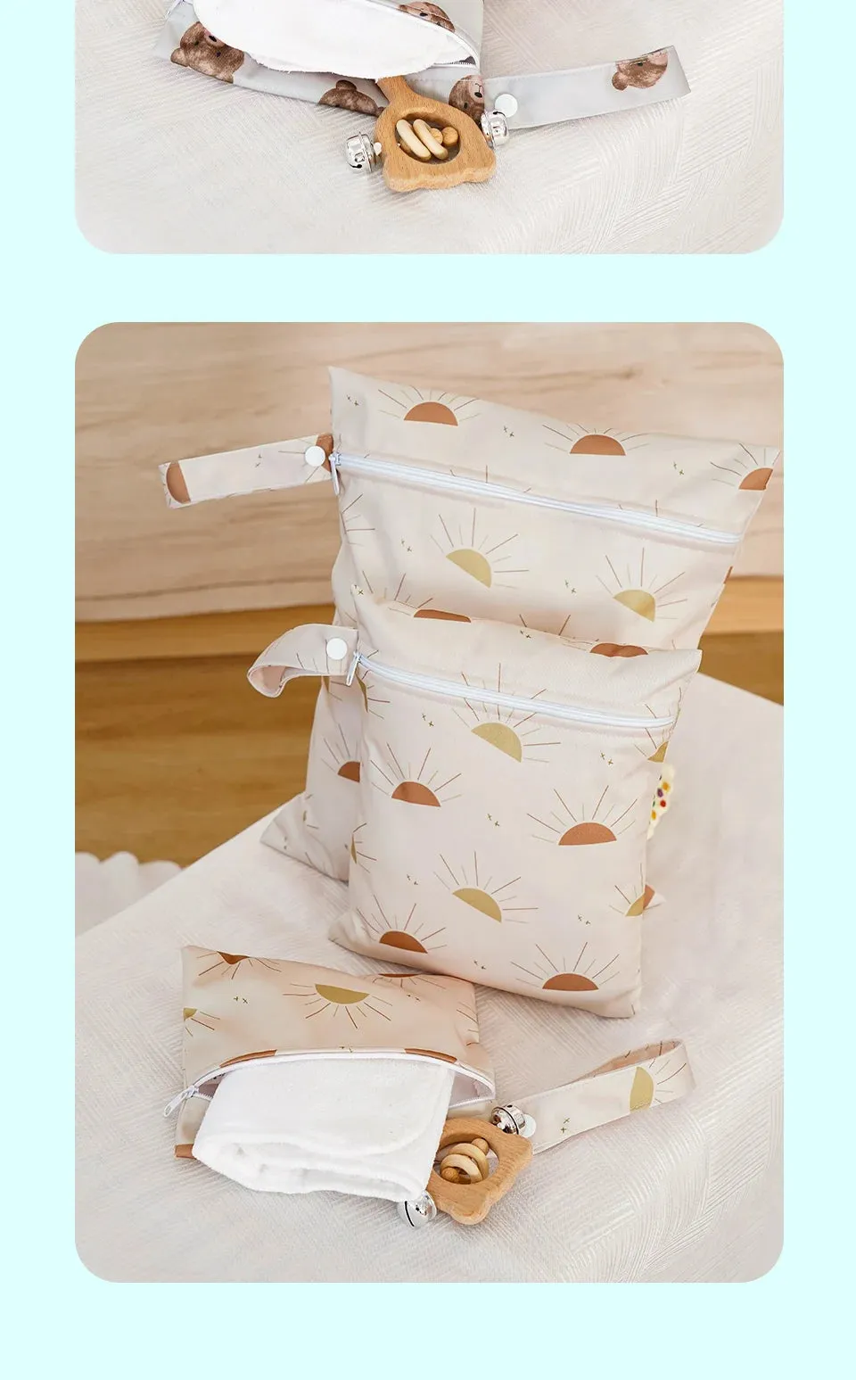 Waterproof Diaper Bag Set (3pcs)