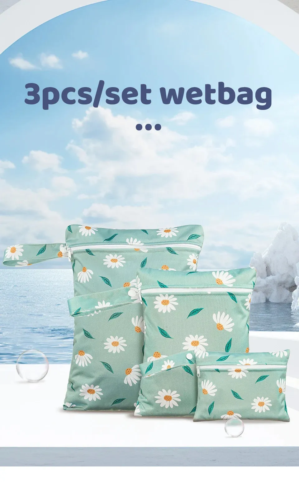Waterproof Diaper Bag Set (3pcs)