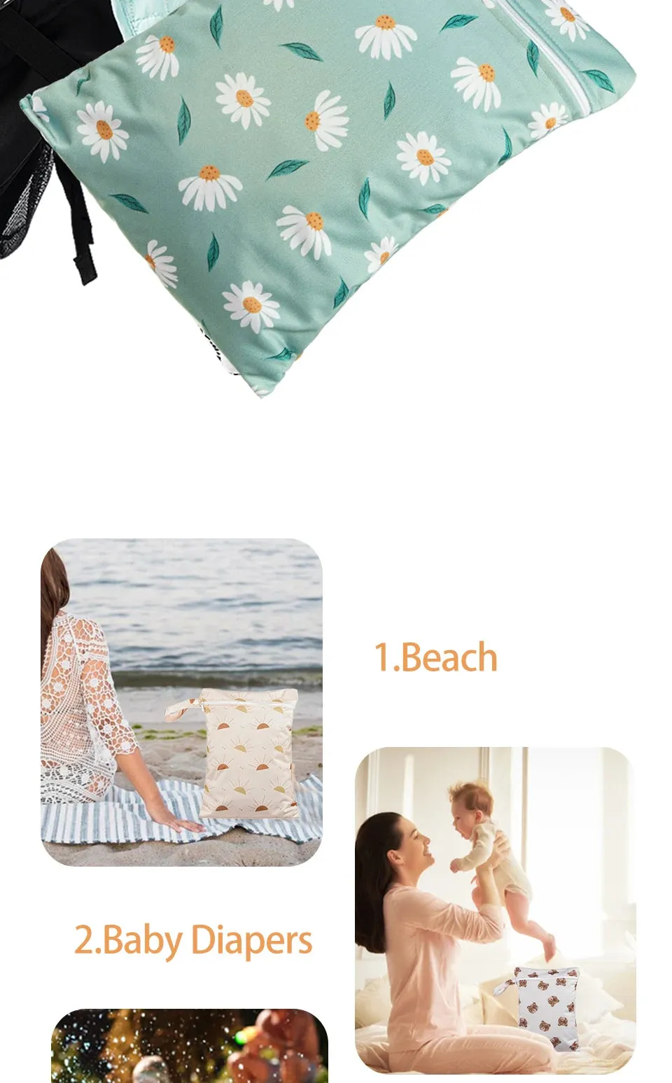Waterproof Diaper Bag Set (3pcs)