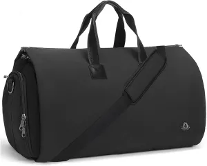 waterproof duffel bag large weekender workout bag with shoe compartment mens duffle bags for traveling,travel essentials for flying overseas,Black
