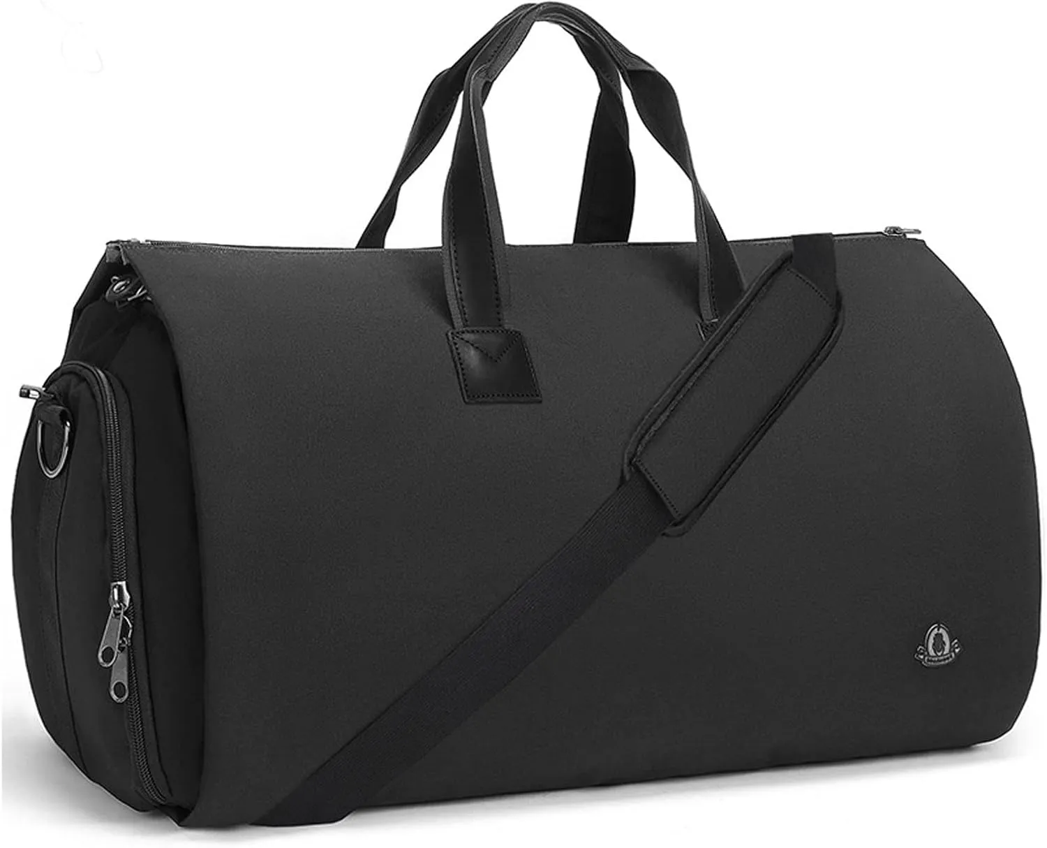 waterproof duffel bag large weekender workout bag with shoe compartment mens duffle bags for traveling,travel essentials for flying overseas,Black