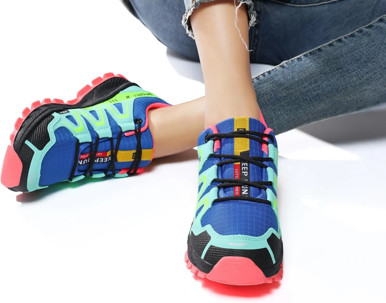 Waterproof Hiking Shoes Women Comfortable Lightweight Non-Slip Trekking Boots Fashion Walking Shoes for Women Tennis Outdoor Sneakers