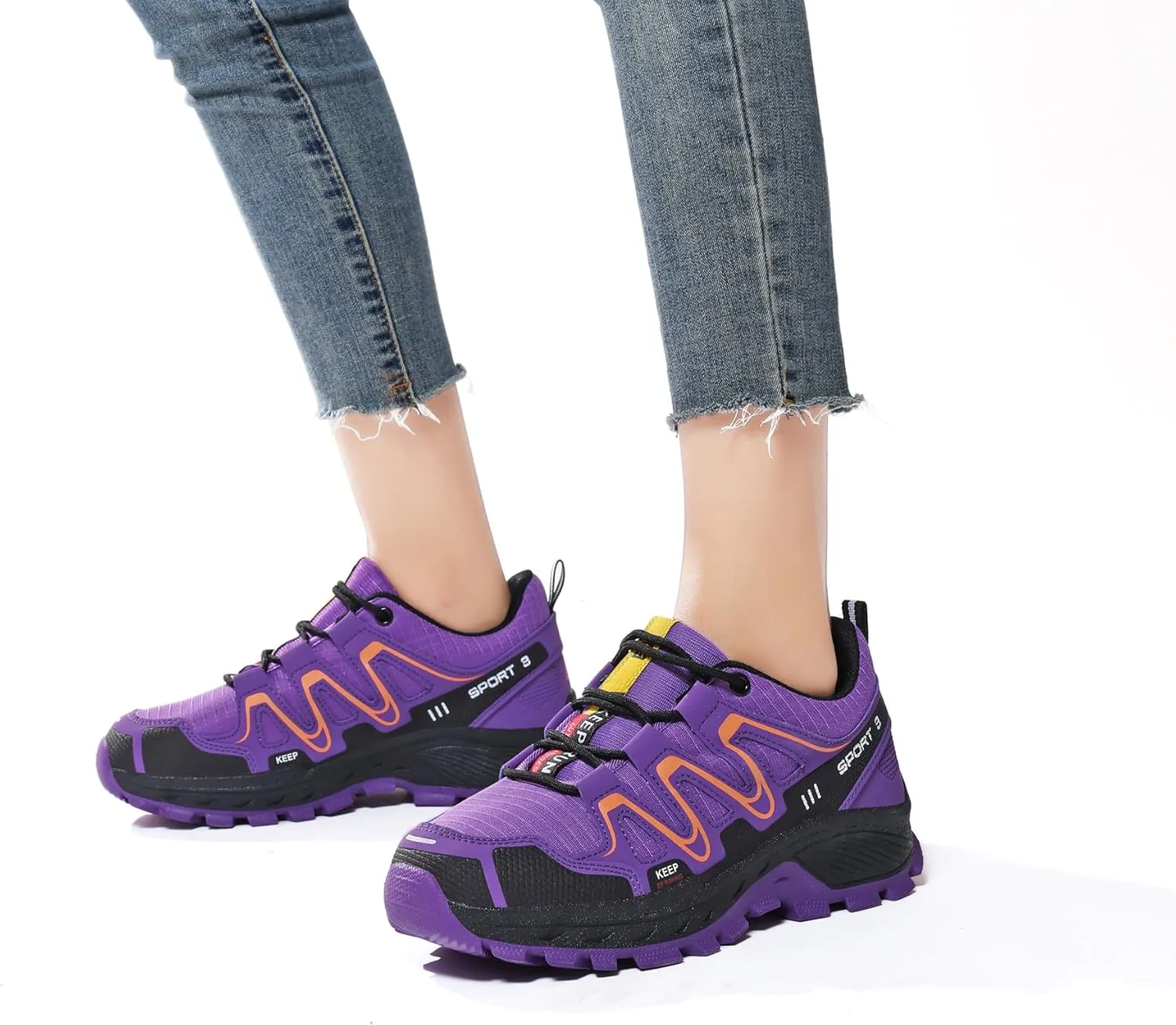 Waterproof Hiking Shoes Women Comfortable Lightweight Non-Slip Trekking Boots Fashion Walking Shoes for Women Tennis Outdoor Sneakers