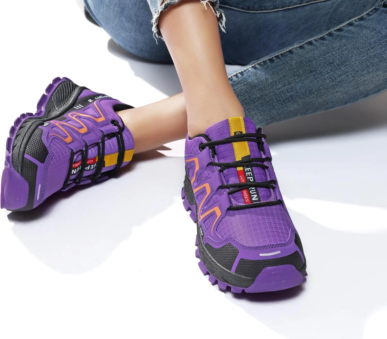 Waterproof Hiking Shoes Women Comfortable Lightweight Non-Slip Trekking Boots Fashion Walking Shoes for Women Tennis Outdoor Sneakers