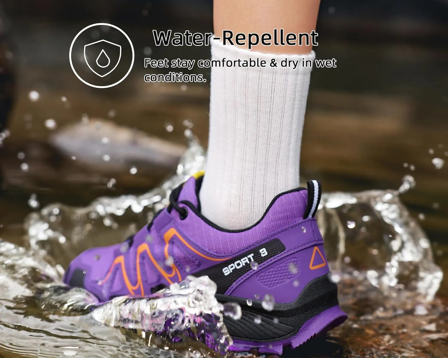 Waterproof Hiking Shoes Women Comfortable Lightweight Non-Slip Trekking Boots Fashion Walking Shoes for Women Tennis Outdoor Sneakers