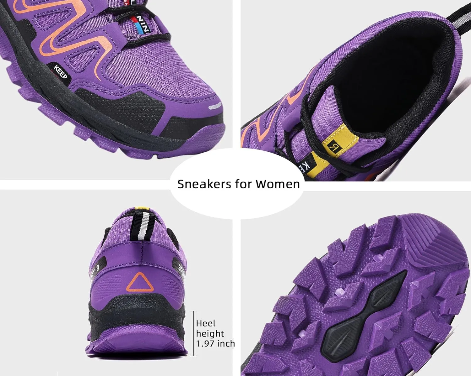 Waterproof Hiking Shoes Women Comfortable Lightweight Non-Slip Trekking Boots Fashion Walking Shoes for Women Tennis Outdoor Sneakers