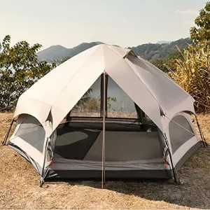 Waterproof Instant Camping Family Tents, 6-8 Person Easy Quick Setup Dome Family Tents for Camping, Double Layer Flysheet Can Be Used As Pop Up Sun Sh