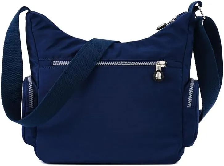 Waterproof Nylon Crossbody Bag for Women Mulit-Pockets Shoulder Bag Travel Purses and Handbag