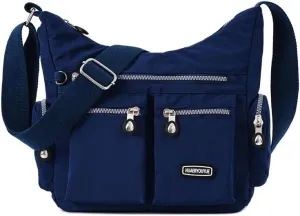Waterproof Nylon Crossbody Bag for Women Mulit-Pockets Shoulder Bag Travel Purses and Handbag