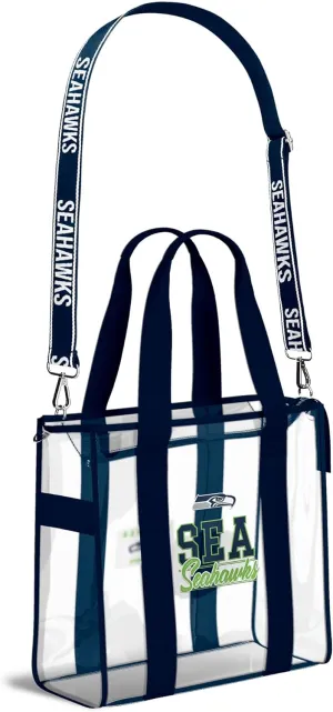 WEAR by Erin Andrews Seattle Seahawks Stadium Tote Bag with Team Color Trim