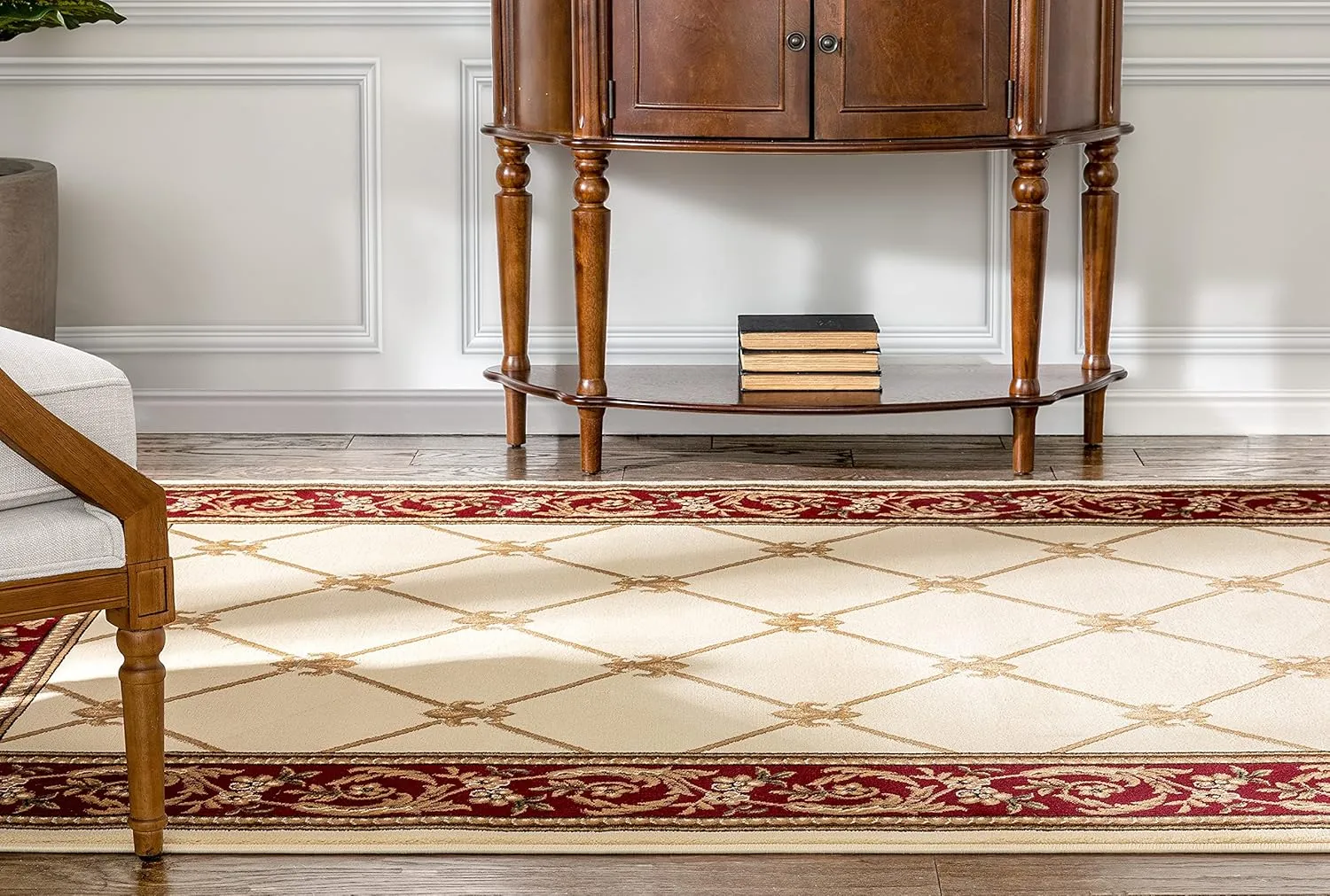 Well Woven Timeless Collection Fleur De Lis Ivory 9x13 Luxurious Traditional French Aubusson Oriental Area Rug Perfect for Living Room Bedroom or Dining Room Easy-to-Clean Durable Design