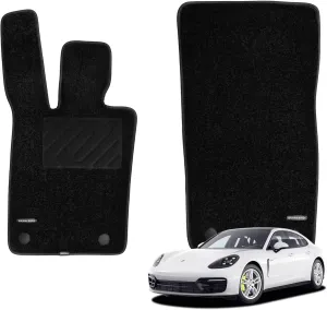 WENNEBIRD Superior Carpet Front Row Floor Mats for 2017-2025 Porsche Panamera, 2020-2025 Panamera E-Hybrid (971), Premium All Weather Anti-Slip Waterproof Floor Liners, 0.6 Inch Thickness Rugs - 2pc