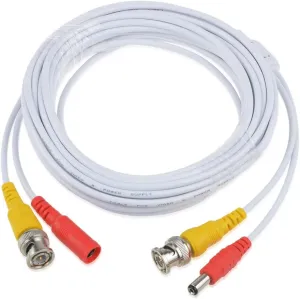 White 65ft BNC Cable Cord for EZVIZ Camera System BD-1G38B2 BD-1G3CB2