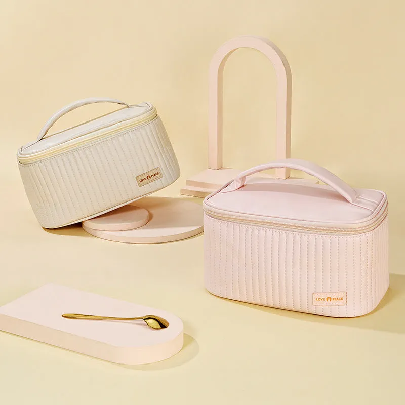White Collar Cake Candy Color Convenient Wash Cosmetic Bags